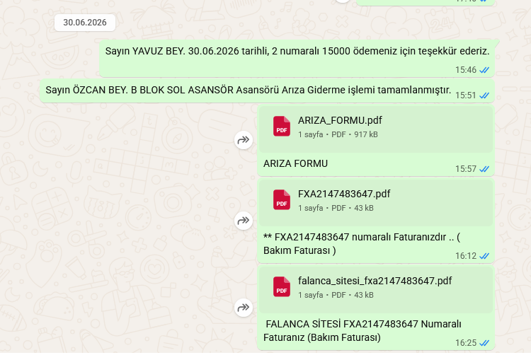 SMS ile Otomatik Kısa Mesaj Atılabildiği Gibi Whatsapp Üzerinden de Otomatik Mesaj ve Formlar Gönderilebilir